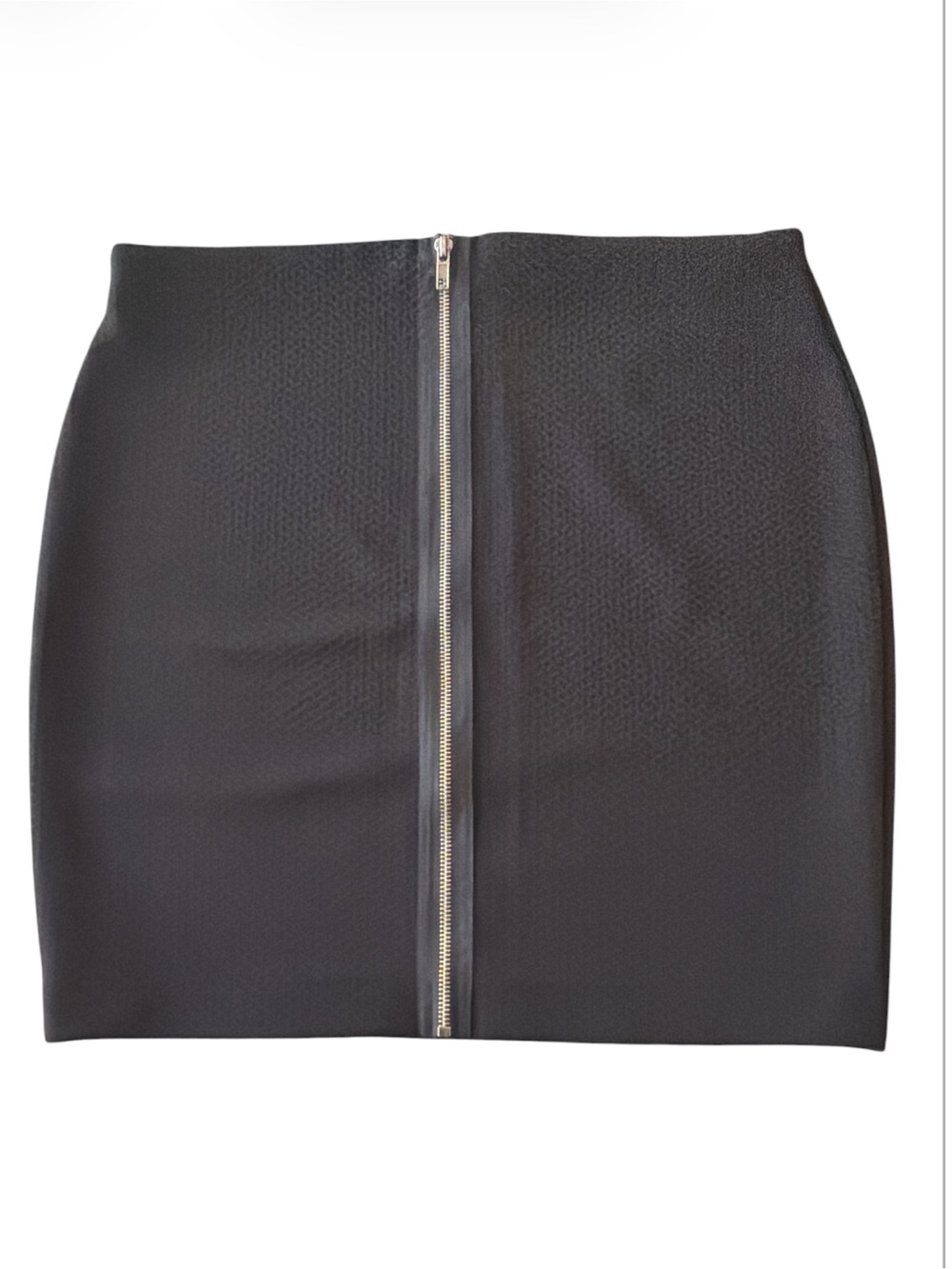 Daisy Fuentes Black Honeycomb Textured Mini Skirt Full Back Zipper Size M